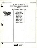 Maintenance Instructions with Illustrated Parts List for Starter Generator - Types 30E20-11-C, 30E20-39-A, 30E20-41-B, 30E20-49-B, and 30E20-97-A 