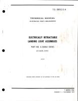 Illustrated Parts Breakdown for Electrically Retractable Landing Light Assemblies - Part G-3800A Series - Change 1