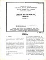 Operation, Service, & Maintenance Instructions with Illustrated Parts Breakdown for Airborne Rocket Launcher Training, Type MA-2A