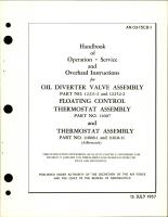 Operation, Service and Overhaul Instructions for Oil Diverter Valve Assembly, Floating Control Thermostat Assembly and Thermostat Assembly