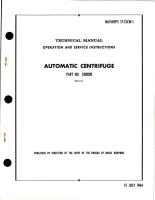 Operation, Service Instructions for Automatic Centrifuge - Part E00030 