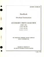 Overhaul Instructions for Accessory Drive Gear Box Part No. 17Z623 