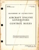 Handbook of Instructions for Aircraft Engine Generators and Control Boxes