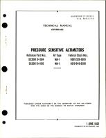 Overhaul for Pressure Sensitive Altimeters - Parts D22061 04 004 and D22061 04 010