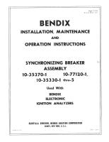 Installation, Maintenance and Operation Instructions for Synchronizing Breaker Assembly - 10-35370-1, 10-77120-1, 10-35330-1 thru -5 
