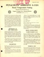 Penacolite Adhesive G-1124 Room Temperature Setting