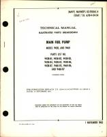 Illustrated Parts Breakdown for Main Fuel Pump Models 9438 & 9460