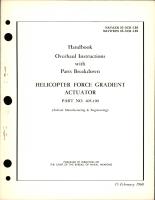 Overhaul Instructions with Parts Breakdown for Helicopter Force Gradient Actuator - Part 405-100