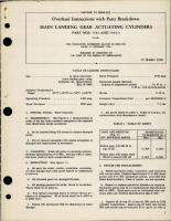 Overhaul Instructions with Parts Breakdown for Main Landing Gear Actuating Cylinders - Parts 7554 and 7554-3 