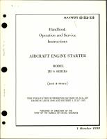 Operation and Service Instructions for Engine Starter - Model JH 6 Series