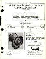 Overhaul Instructions w Parts Breakdown for Axivane Aircraft Fan - X702-146D 