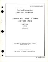 Overhaul Instructions with Parts Breakdown for Thermostat Controlled Shutoff Valve - Part 106388
