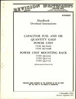 Revision to Overhaul Instructions for Capacitor Fuel and Oil Quantity Gage Power Unit and Power Unit Mounting Rack