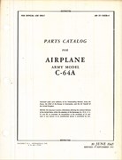 Parts Catalog for Army Model C-64A