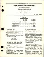 Overhaul Instructions with Parts Breakdown for Fuel Flow Switch Assembly 