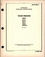 Overhaul Instructions for Voltage Regulators - Models F45-95, F36-70, F45-51, F45-90, and JH12999-3