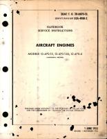 Service Instructions for Aircraft Engines Models O-470-13, O-470-13A, & O-470-4