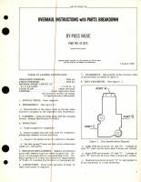 Overhaul Instructions with Parts Breakdown for By-Pass Valve Part No. 411870 