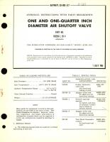 Overhaul Instructions with Parts Breakdown for One and One-Quarter Inch Diameter Air Shutoff Valve Part No. 105250-1, SR 4 