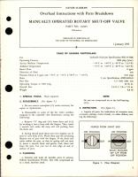 Overhaul Instructions with Parts Breakdown for Manually Operated Rotary Shut-Off Valve - Part 112935