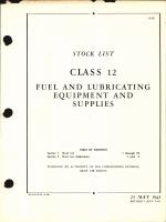 Stock List Fuel and Lubricating Equipment and Supplies