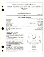 Overhaul Instructions with Parts Breakdown for Motor Actuated Gate Shut-Off Valve Assembly - Part 109015 