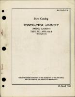 Parts Catalog for Contractor Assembly - Model A24A9345 - Type AVR-342-A 