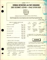 Overhaul Instructions with Parts for Female Oxygen Check Quick Disconnect Assembly - 3672761-1, 3672761-503, and 3672761-505