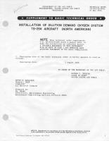 Installation of Dilution Demand Oxygen System TB-25K Aircraft (North American)