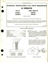 Overhaul Instructions with Parts Breakdown for AC Generator - Parts 5ASB40NJ5 and 5ASB40NJ5A 