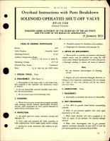 Overhaul Instructions with Parts Breakdown for Solenoid Operated Shut-Off Valve - AV-1A 1318 