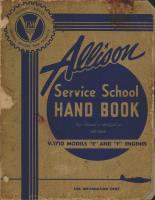 Allison Service School Handbook for V-1710 Models E and F 