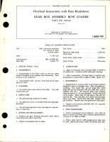 Overhaul Instructions with Parts Breakdown for Gear Box Assembly Bow Loader - Part 138-100