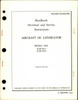 Overhaul and Service Instructions for Aircraft DC Generator - Models 2CM70C5 and 2CM70D2 