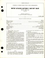 Overhaul Instructions with Parts Breakdown for Motor Actuated Butterfly Shut-Off Valve - Part WB017-1 3/8