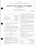 Overhaul Instructions with Parts Breakdown for Solenoid Operated Hydraulic Valve Assemblies 