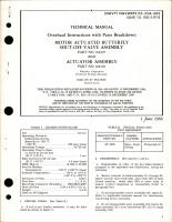 Overhaul Instructions with Parts Breakdown for Motor Actuated Butterfly Shut-Off Valve Assembly and Actuator Assembly 