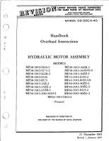 Overhaul Instructions for Hydraulic Motor Assembly