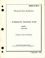 Illustrated Parts Breakdown for Submerged Booster Pump - Model TB116900