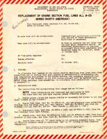 Replacement of Engine Section Fuel Lines All B-25 Series (North American)