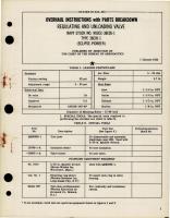 Overhaul Instructions with Parts - Regulating and Unloading Valve - Type 38E05-1