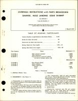 Overhaul Instructions with Parts Breakdown for Nose Landing Gear Shimmy Damper - 25-69040-1