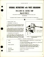 Overhaul Instructions with Parts for Two-Element Oil Scavenge Pump - Model RG 10500 C1