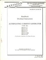 Overhaul Instructions for Alternating Current Generator