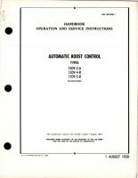 Operation and Service Instructions for Automatic Boost Control - Types 1509-2-A, 1509-4-B, and 1509-5-B 