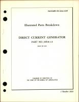 Illustrated Parts Breakdown for Direct Current Generator Part No. 30E18-1-A 