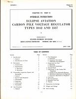 Overhaul Instructions for Carbon Pile Voltage Regulator Types 1042 and 1337