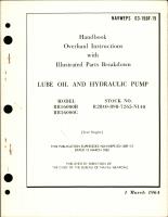 Overhaul Instructions with Illustrated Parts for Lube Oil and Hydraulic Pump - Model RR16000B and RR16000C
