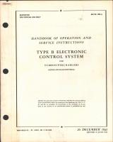 Operation & Service Instructions for Type B Electronic Control System for Turbosuperchargers