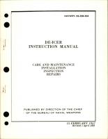 Instruction Manual for De-Icer Care & Maintenance, Installation, Inspection, and Repairs